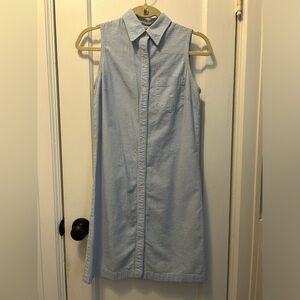 Lauren Ralph Lauren Blue Gingham Collared Button Up Sleeveless Dress size S